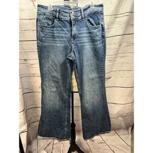 M‎ Jeans by Muses High Rise Flare Leg Denim Jeans Blue Women's